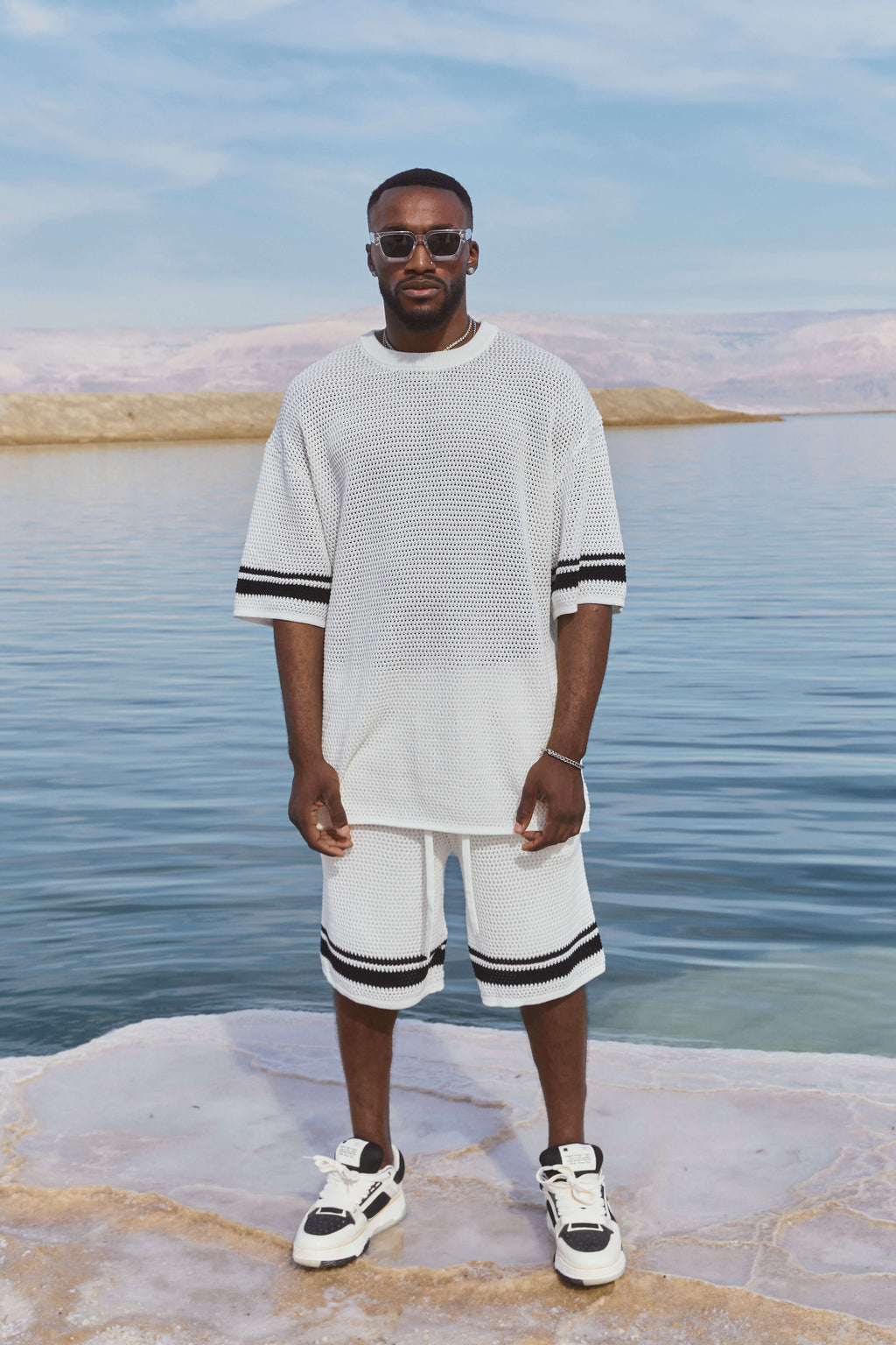 KNITTED T - B6            WHITE