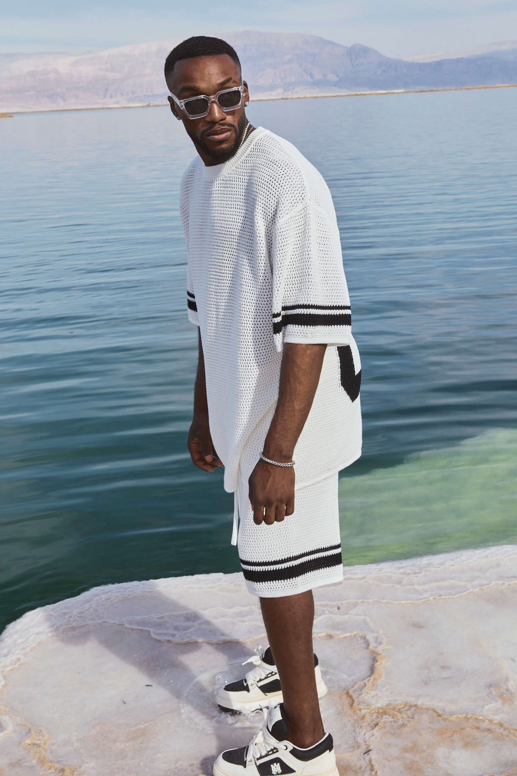 KNITTED T - B6            WHITE